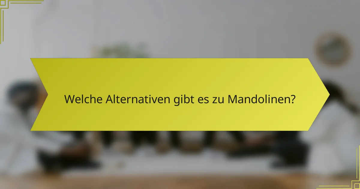 Welche Alternativen gibt es zu Mandolinen?