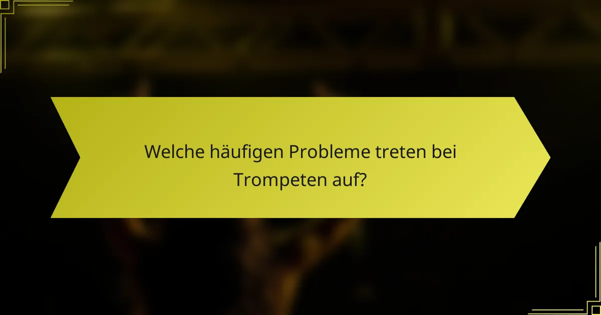 Welche häufigen Probleme treten bei Trompeten auf?