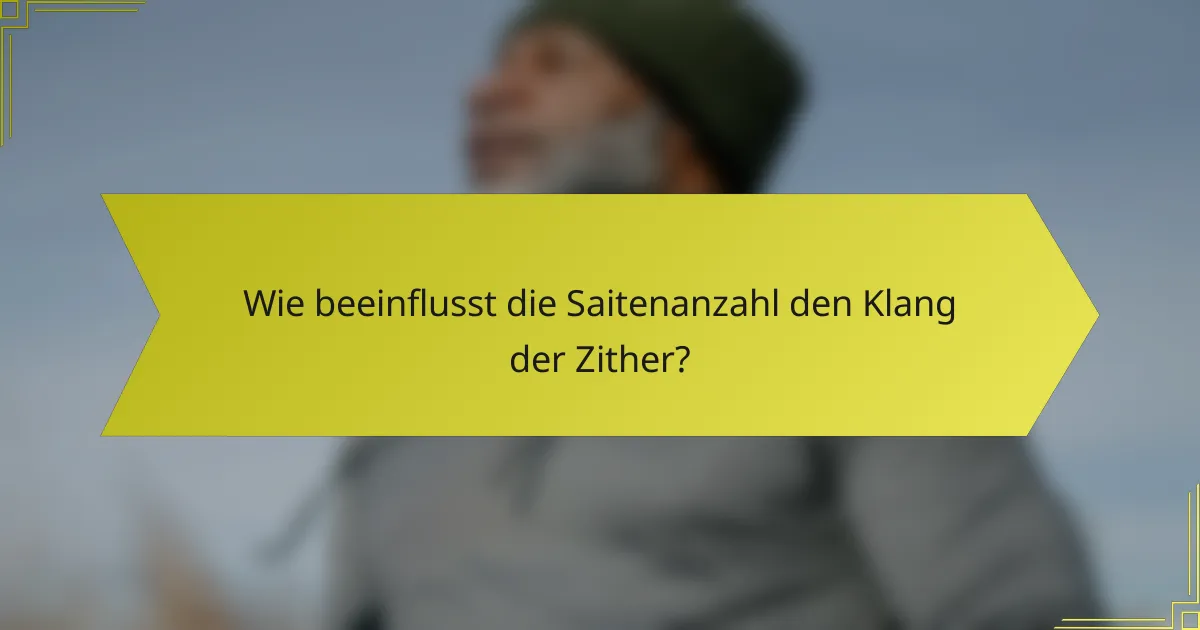 Wie beeinflusst die Saitenanzahl den Klang der Zither?