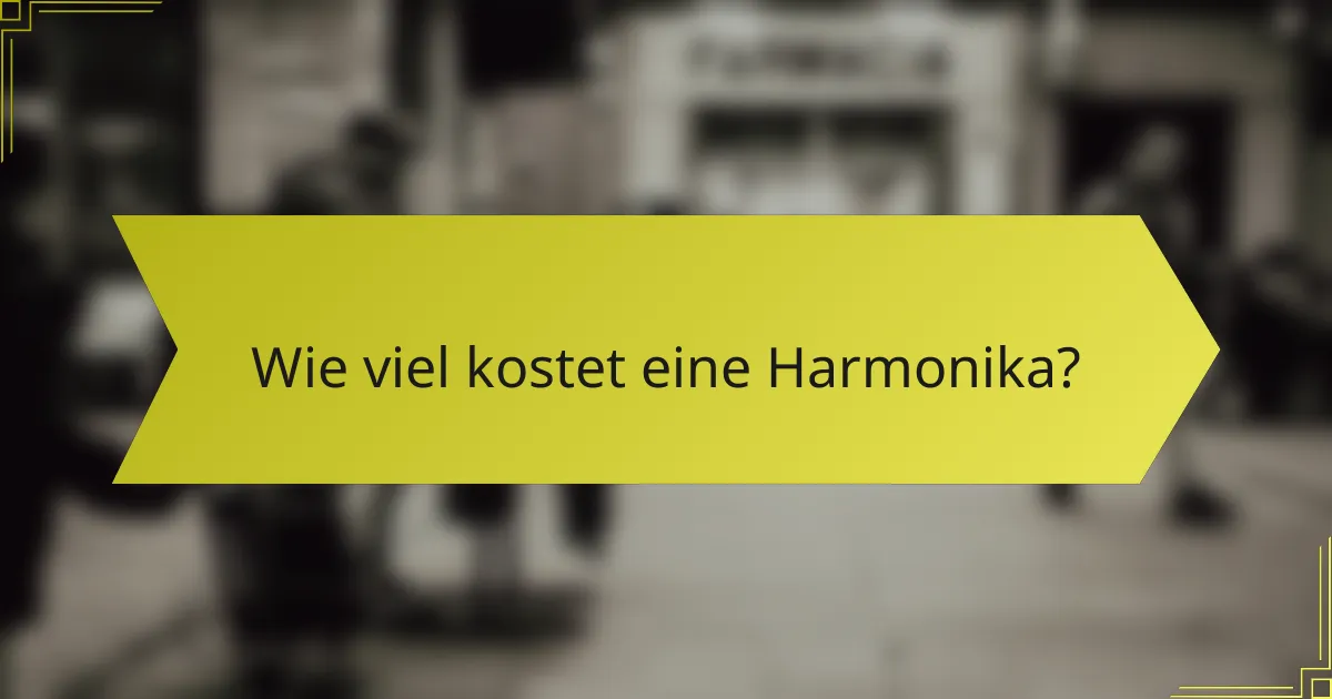 Wie viel kostet eine Harmonika?