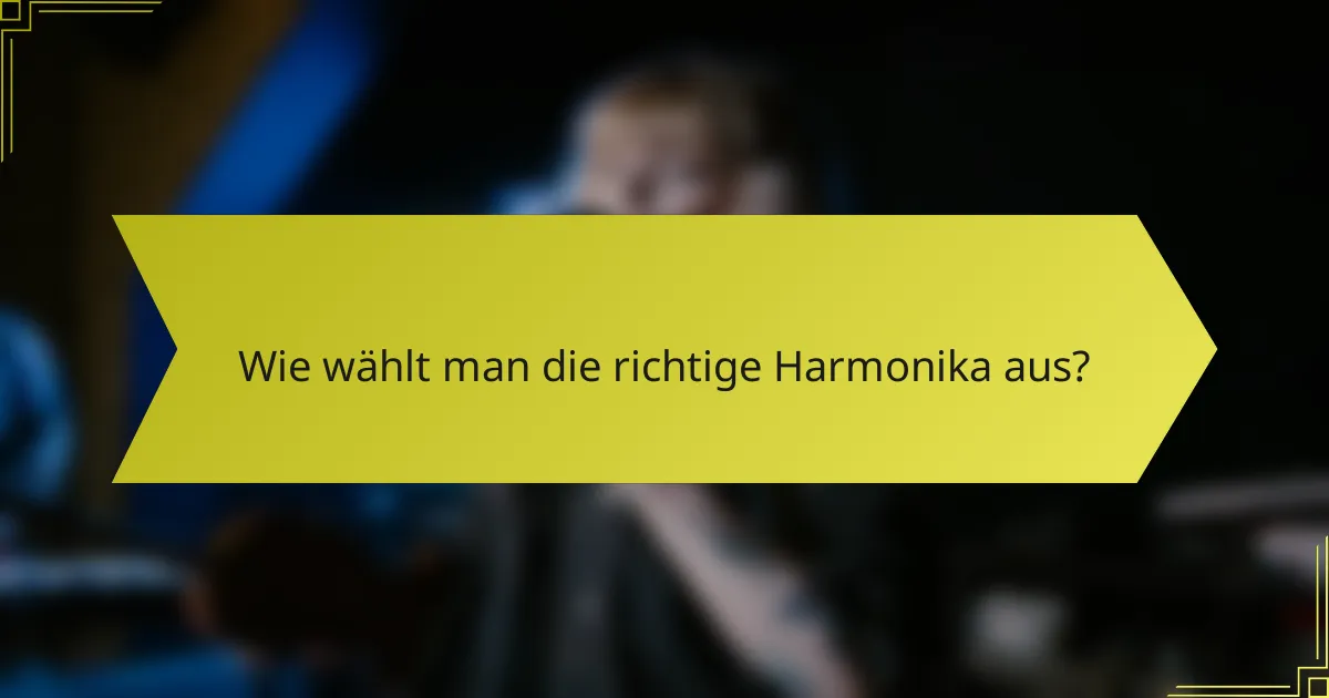 Wie wählt man die richtige Harmonika aus?